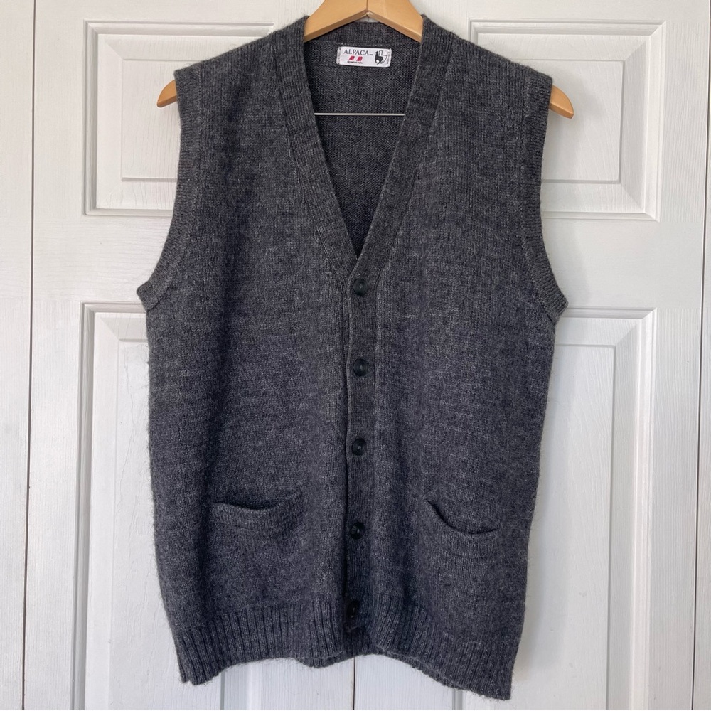 Premium Alpaca Long Sweater Cardigan Vest
